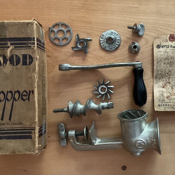 Vintage Cast Iron Food Chopper Maxwells K no10 - Picture 3 of 16